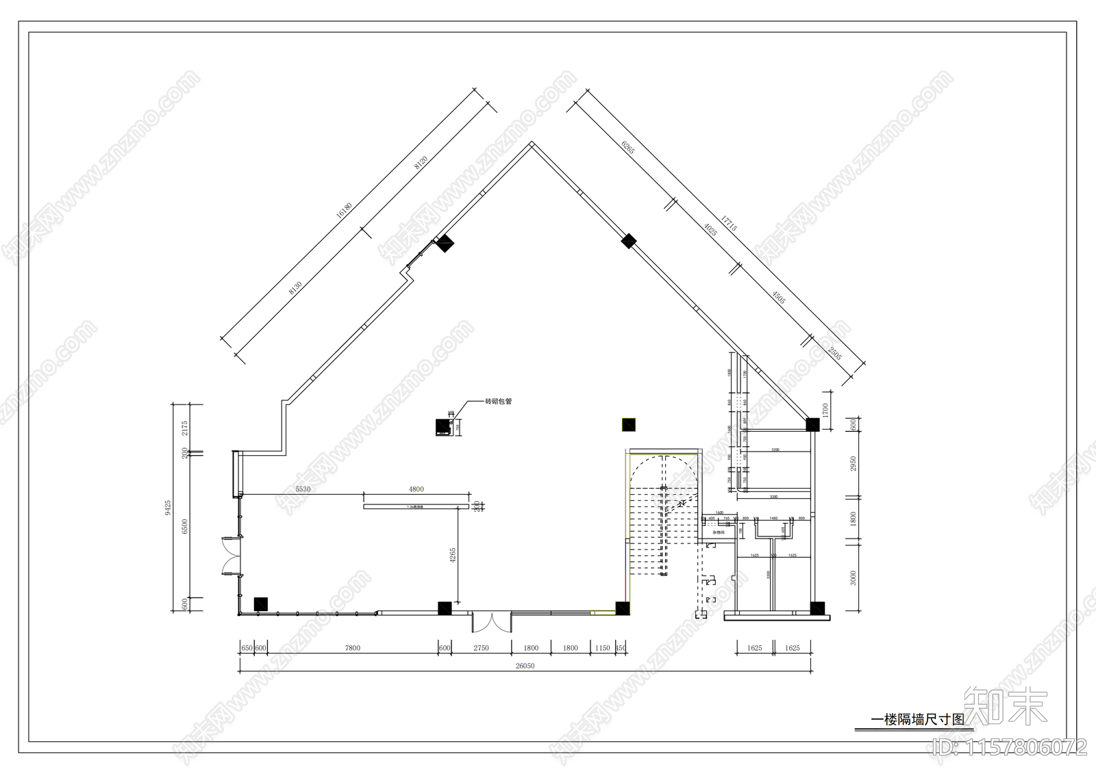 350平火锅店装修cad施工图下载【ID:1157806072】