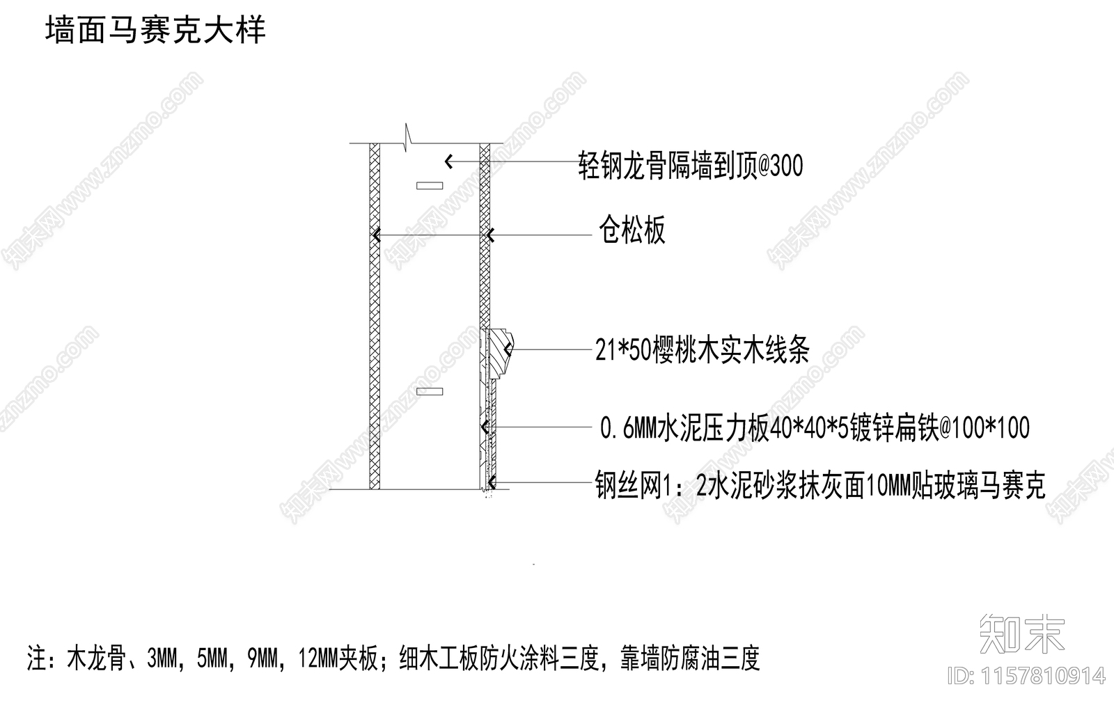 墙面造型大样图cad施工图下载【ID:1157810914】