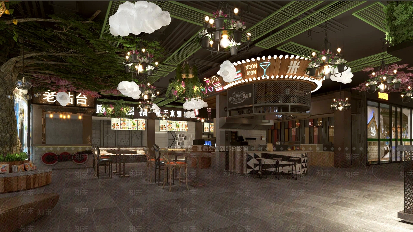 美食城3D模型下载【ID:1157814094】