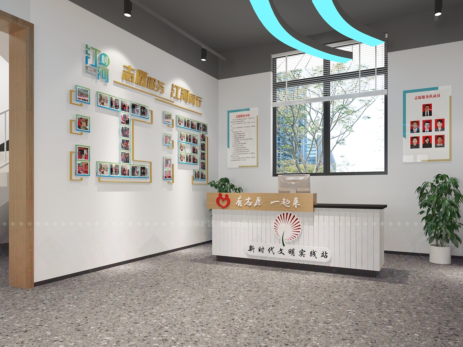 现代新时代文明实践站3D模型下载【ID:1157817161】