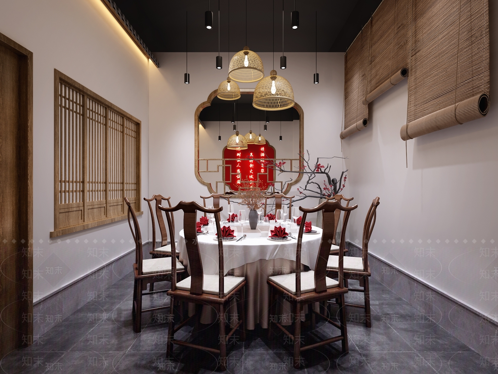 新中式包厢3D模型下载【ID:1157817973】