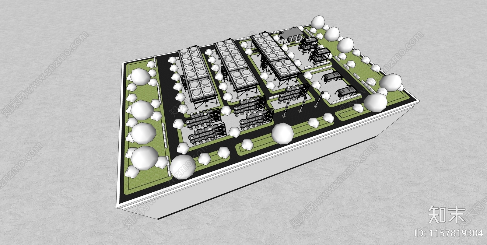 现代工业园区SU模型下载【ID:1157819304】
