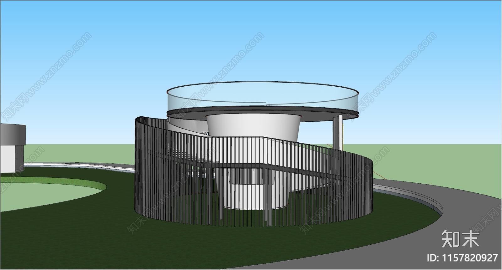 现代观景台SU模型下载【ID:1157820927】