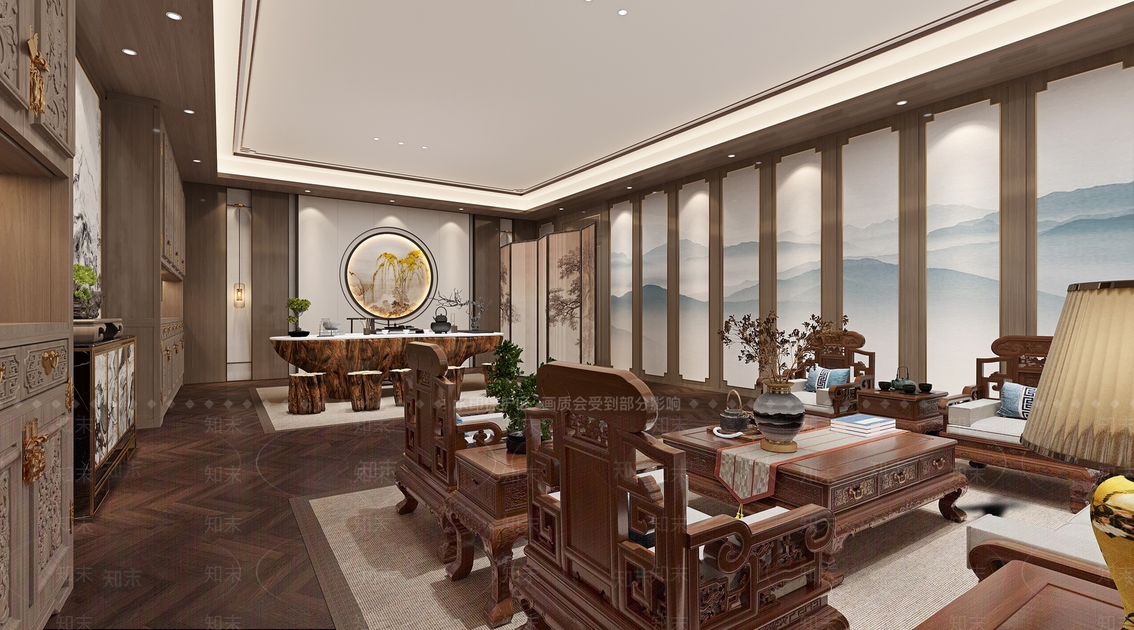 中式茶室3D模型下载【ID:1157821783】