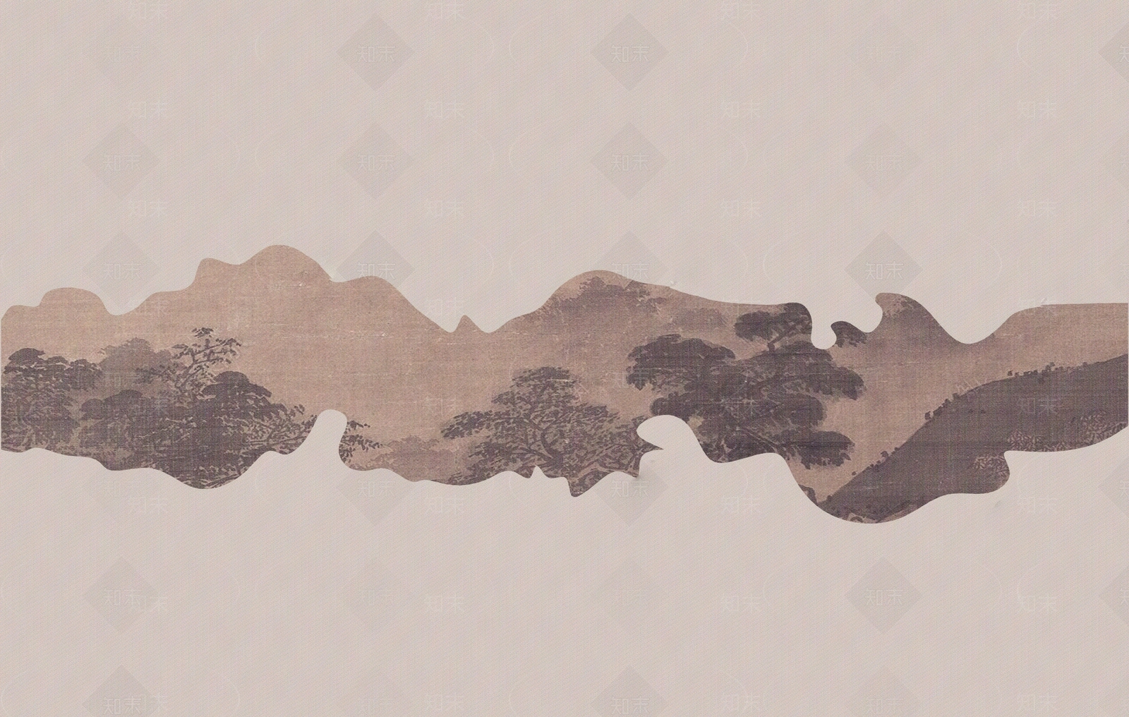 素雅中式壁画布贴图下载【ID:1157821232】