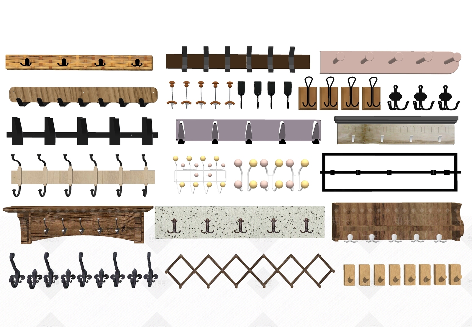 现代墙壁挂钩SU模型下载【ID:1157825799】