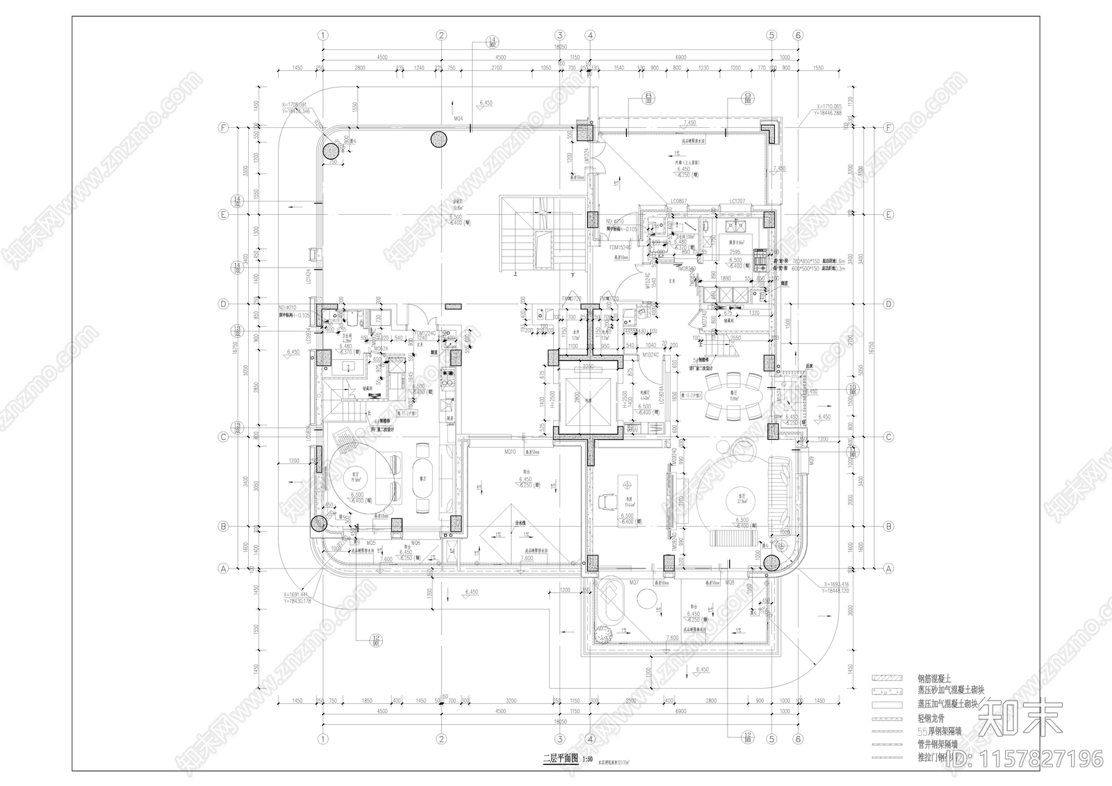 现代风格别墅建筑住宅样板cad施工图下载【ID:1157827196】