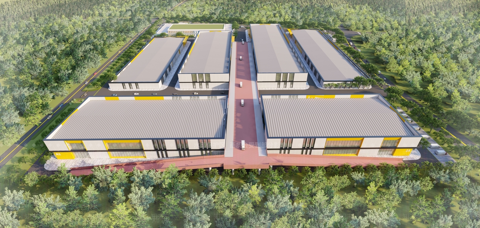 现代工业厂房SU模型下载【ID:1157828845】
