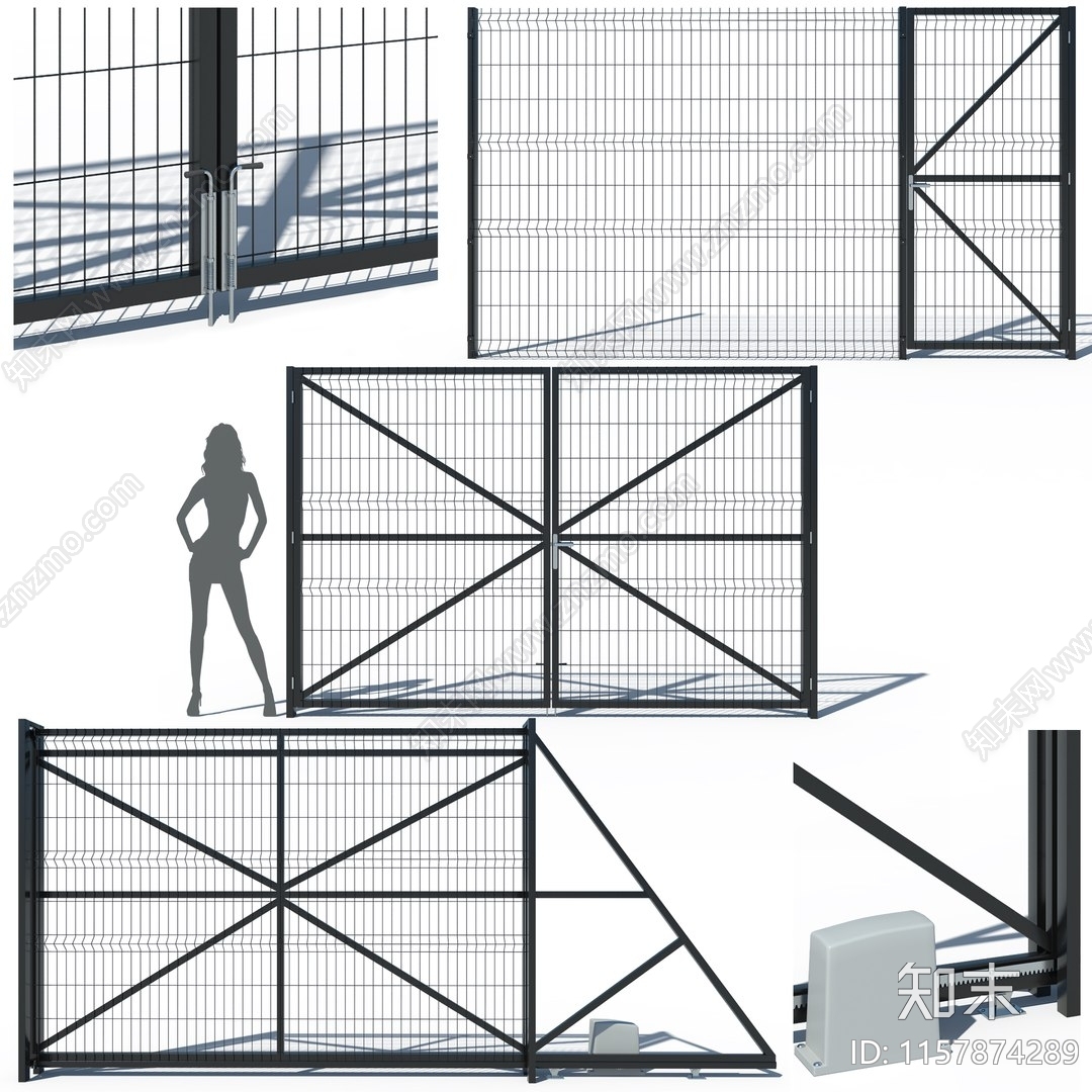 工业风围栏3D模型下载【ID:1157874289】