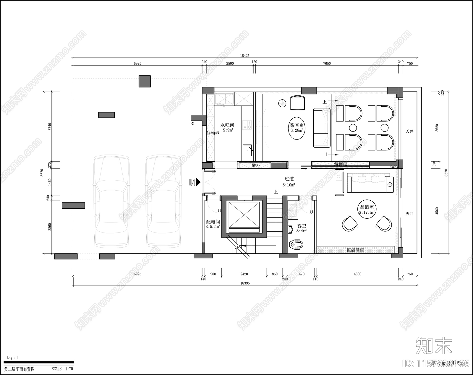 别墅平面方案图cad施工图下载【ID:1157833149】