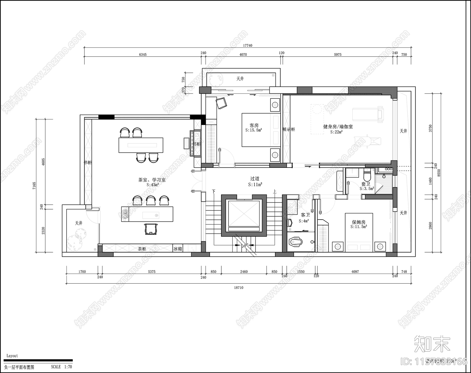 别墅平面方案图cad施工图下载【ID:1157833149】