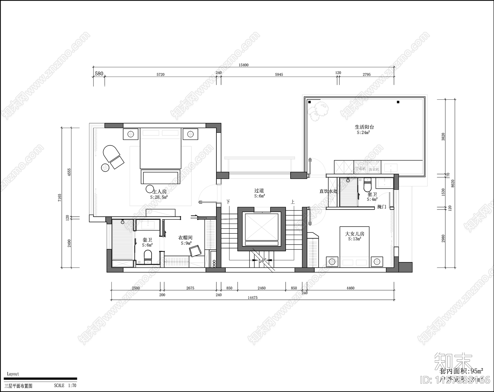 别墅平面方案图cad施工图下载【ID:1157833149】