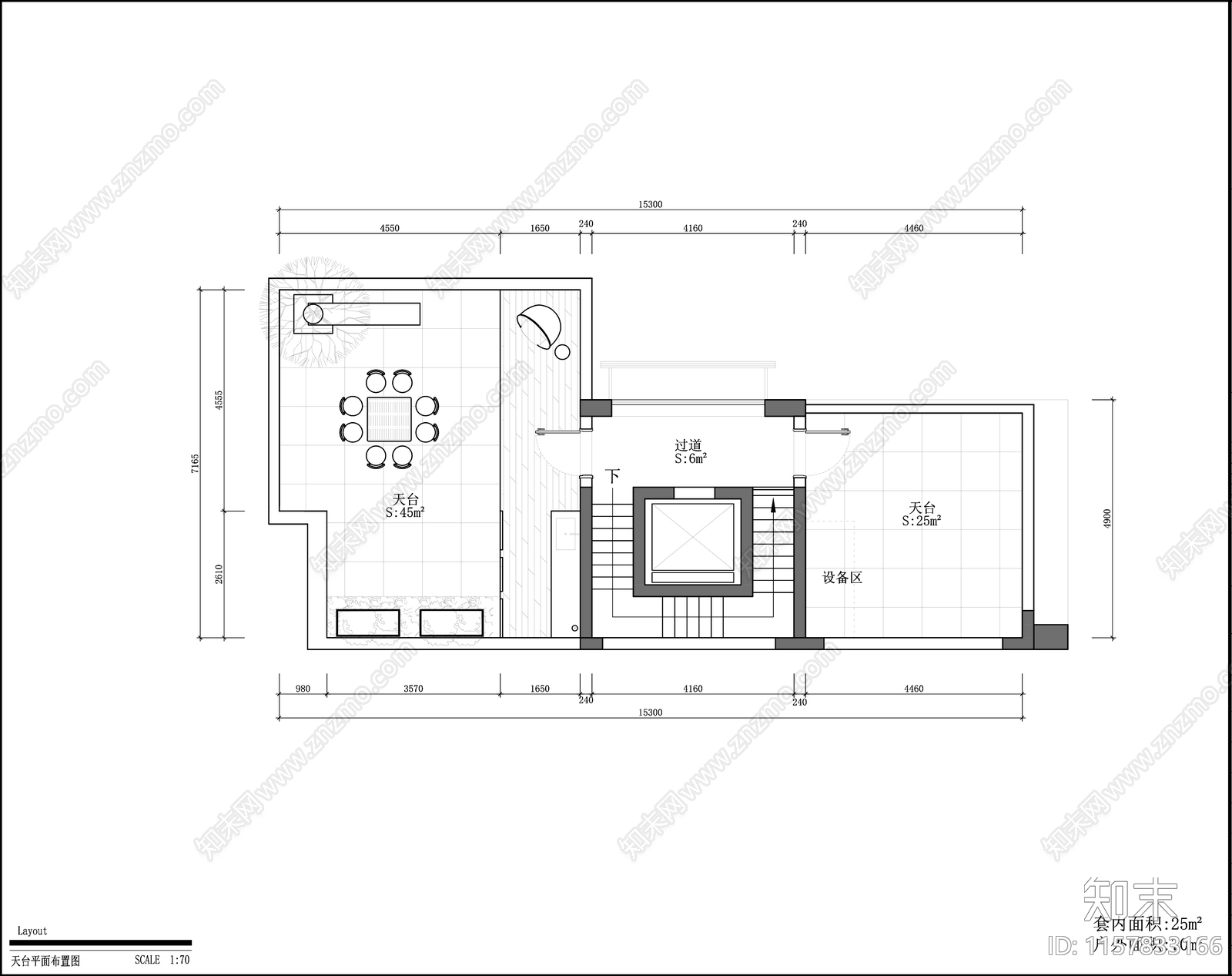 别墅平面方案图cad施工图下载【ID:1157833149】