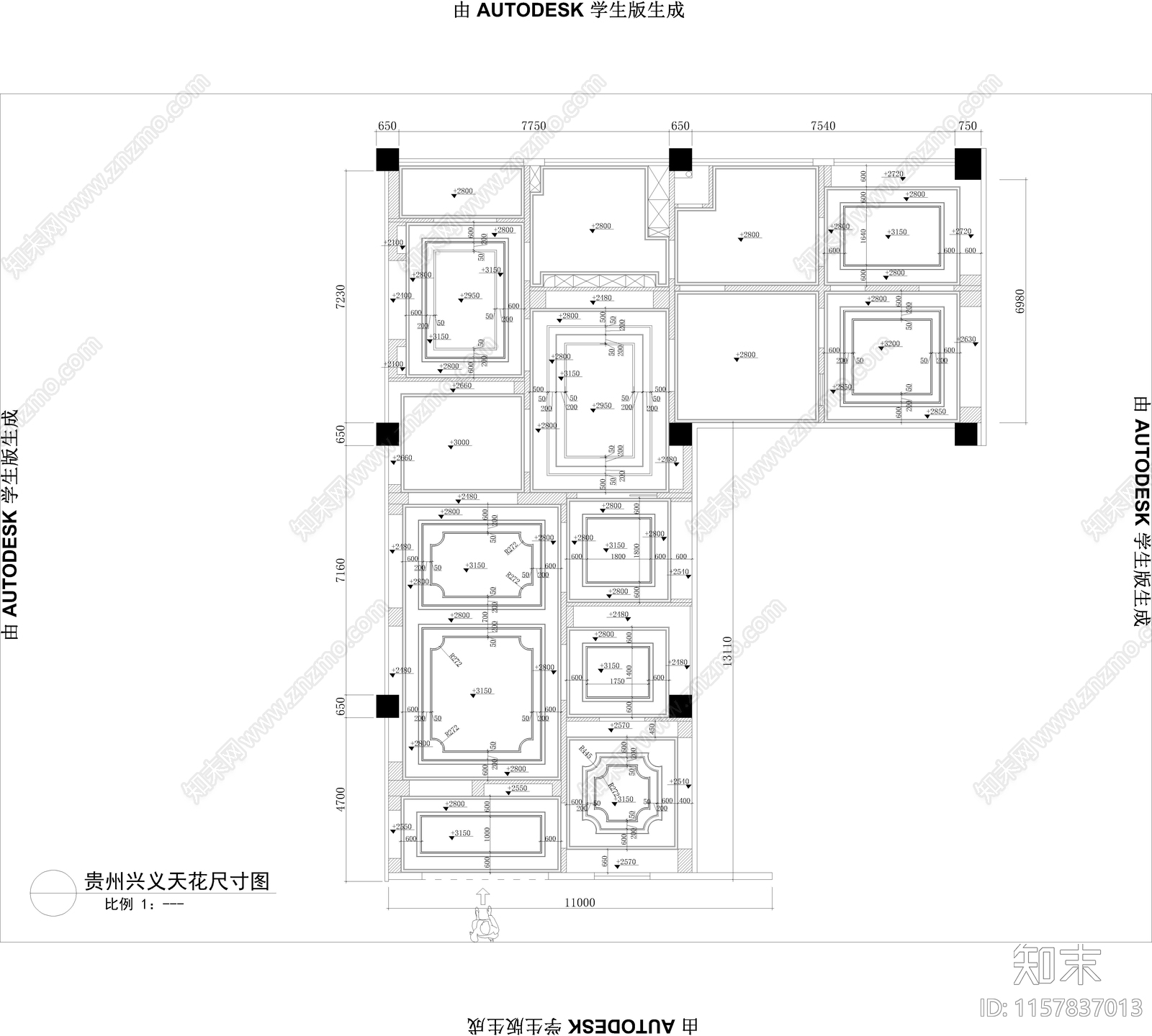 贵州兴义玛专卖店cad施工图下载【ID:1157837013】