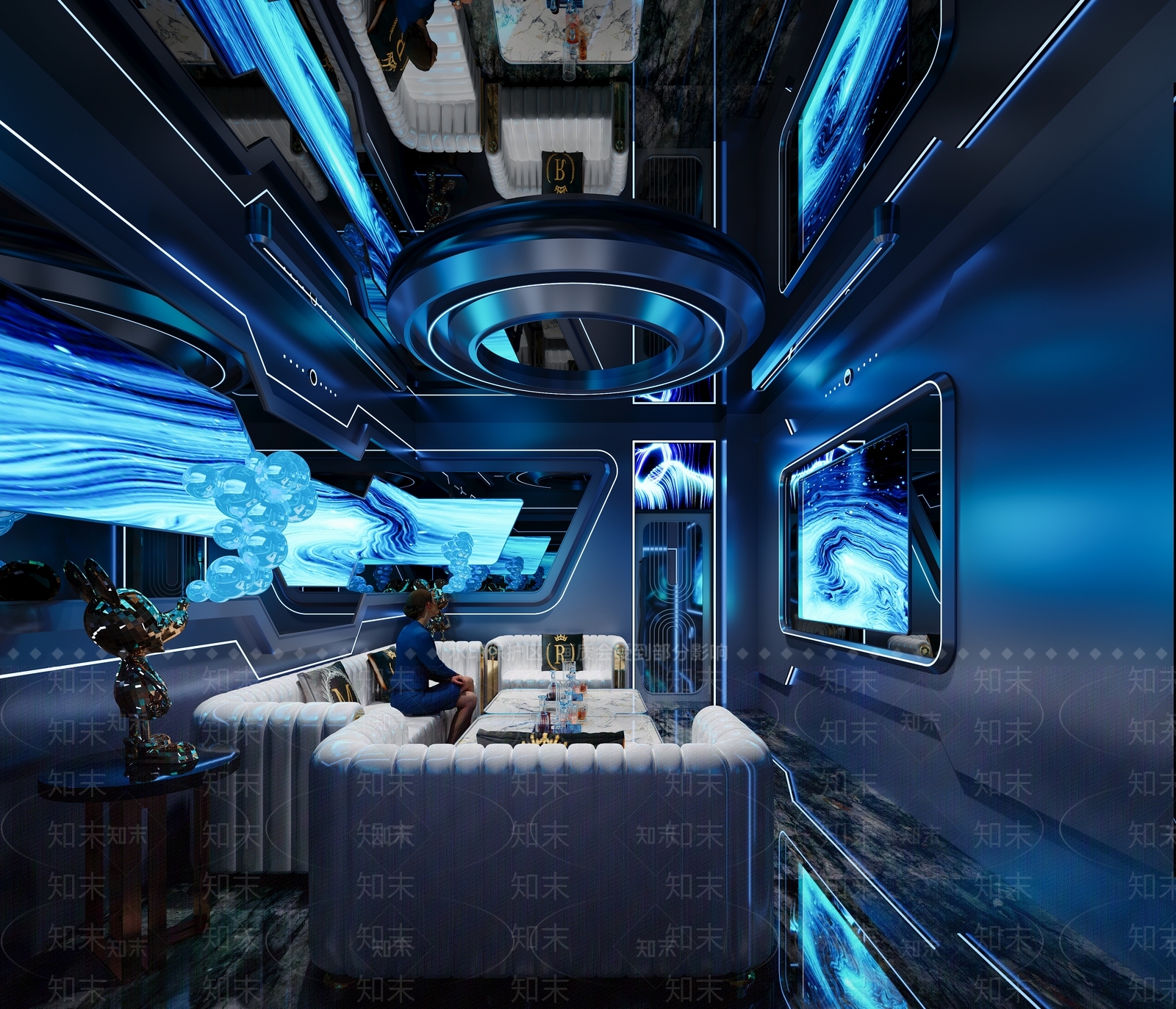 现代KTV包厢3D模型下载【ID:1157838814】