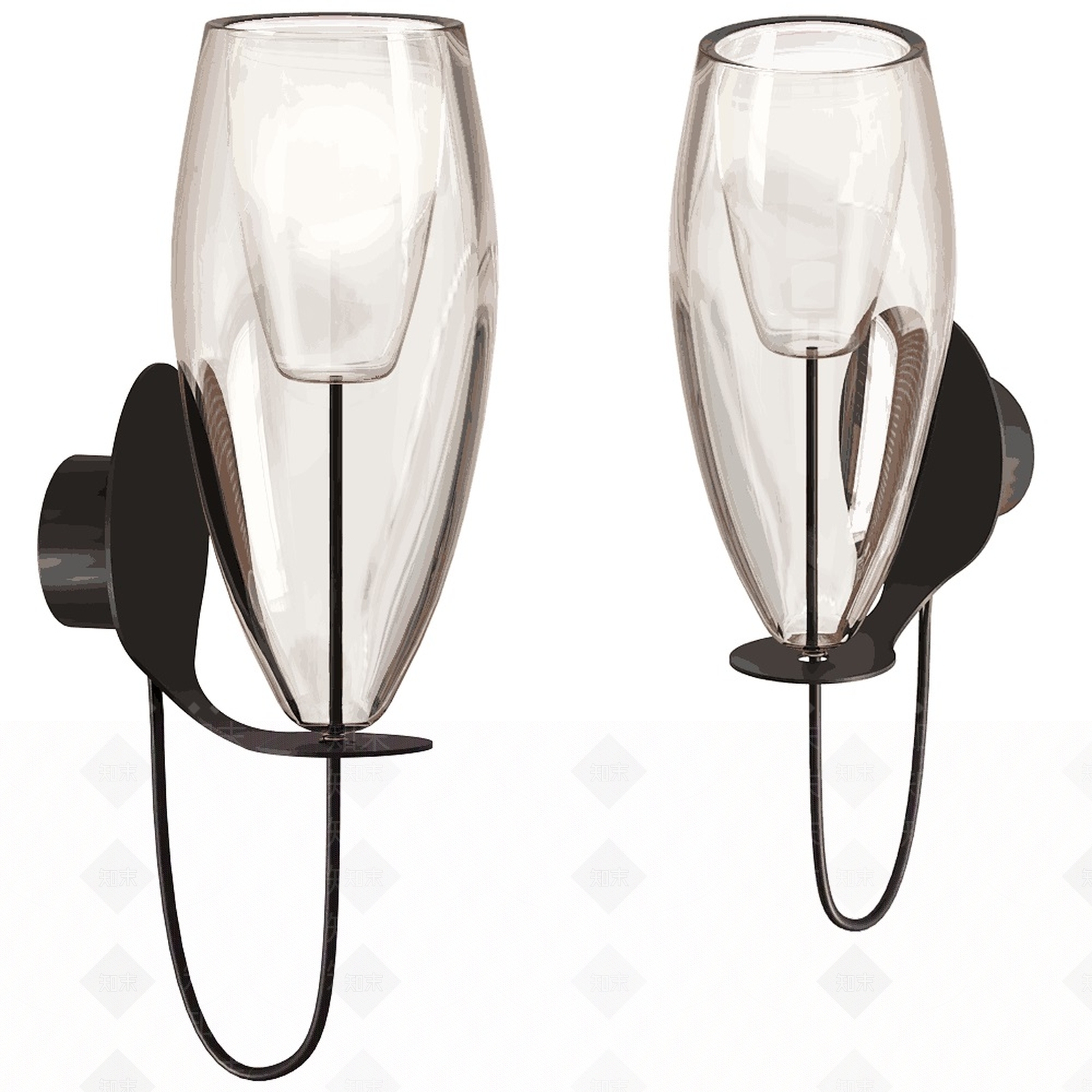 fluty现代酒杯壁灯18w3D模型下载【ID:1157846113】