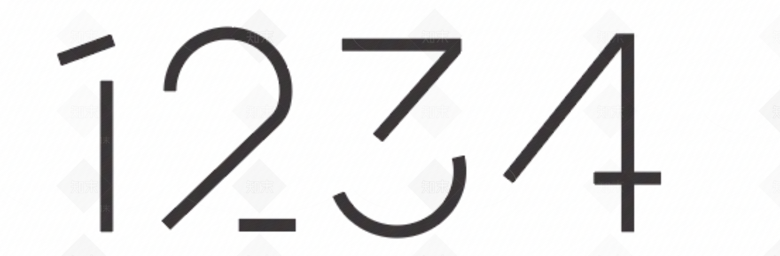 简约数字标识导视贴图下载【ID:1158049245】