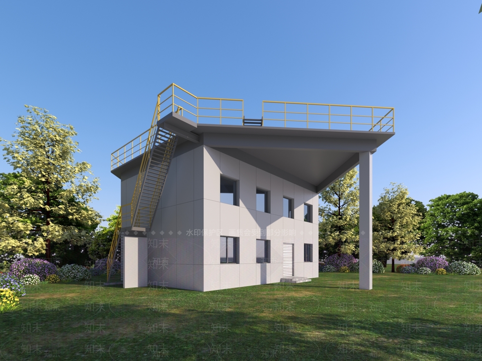 现代厂房3D模型下载【ID:1157853507】