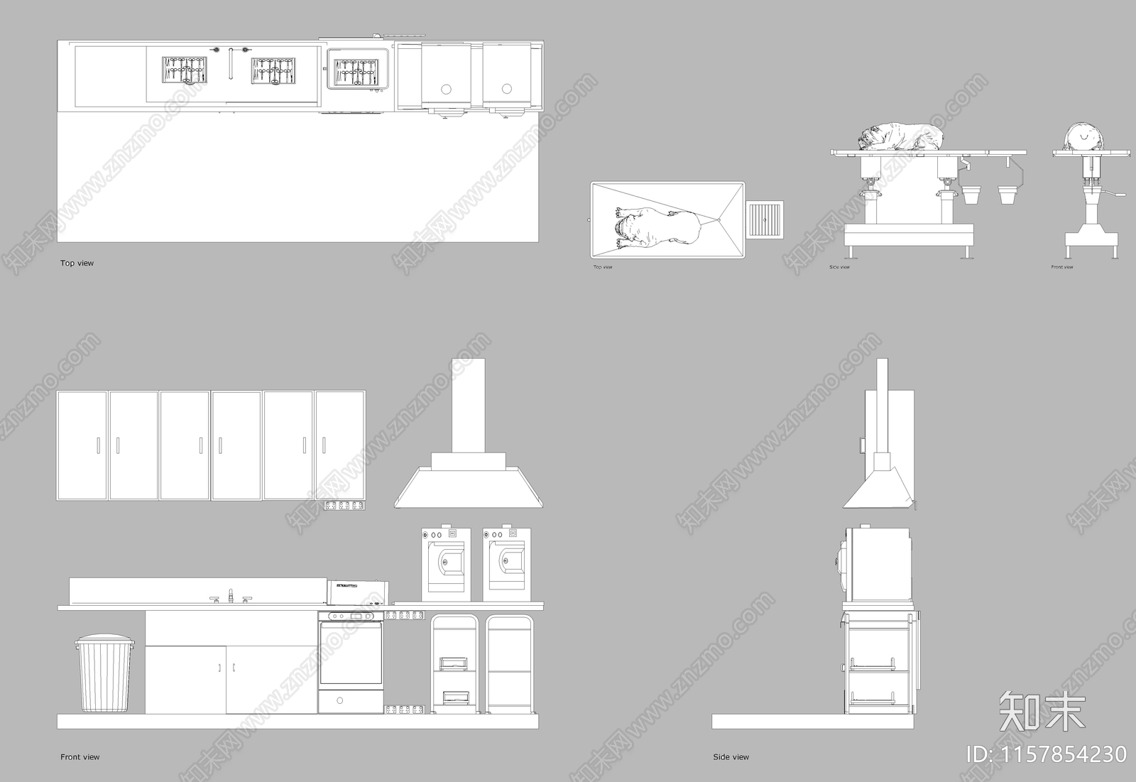 兽医工作台图库cad施工图下载【ID:1157854230】