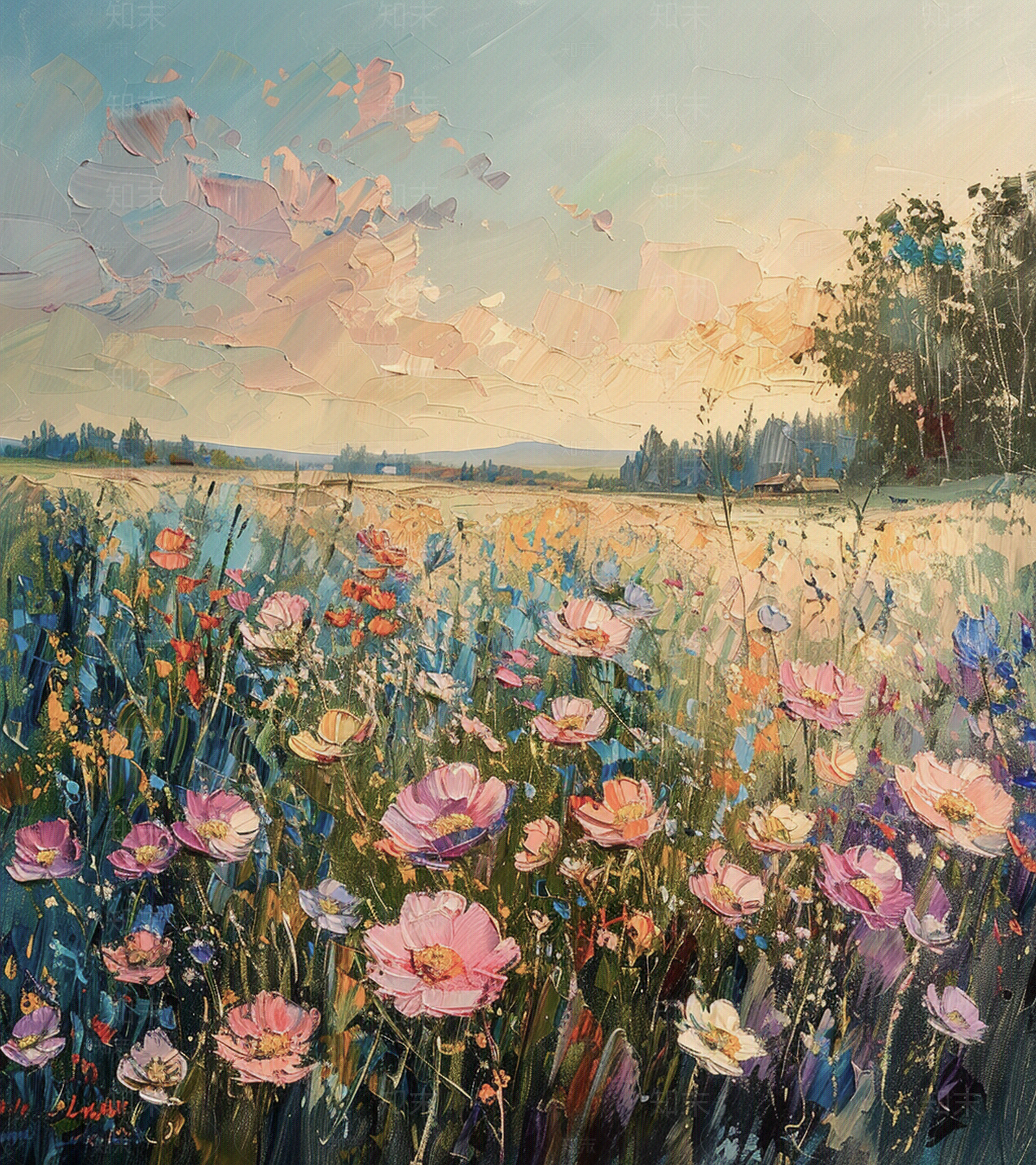 西方大师印象派风景艺术油画装饰画贴图下载【ID:1157859310】