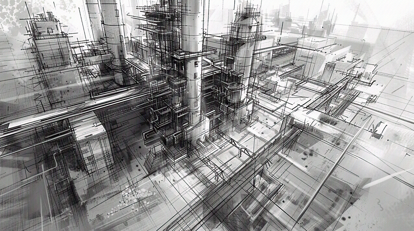 现代建筑草图装饰画贴图下载【ID:1157864887】