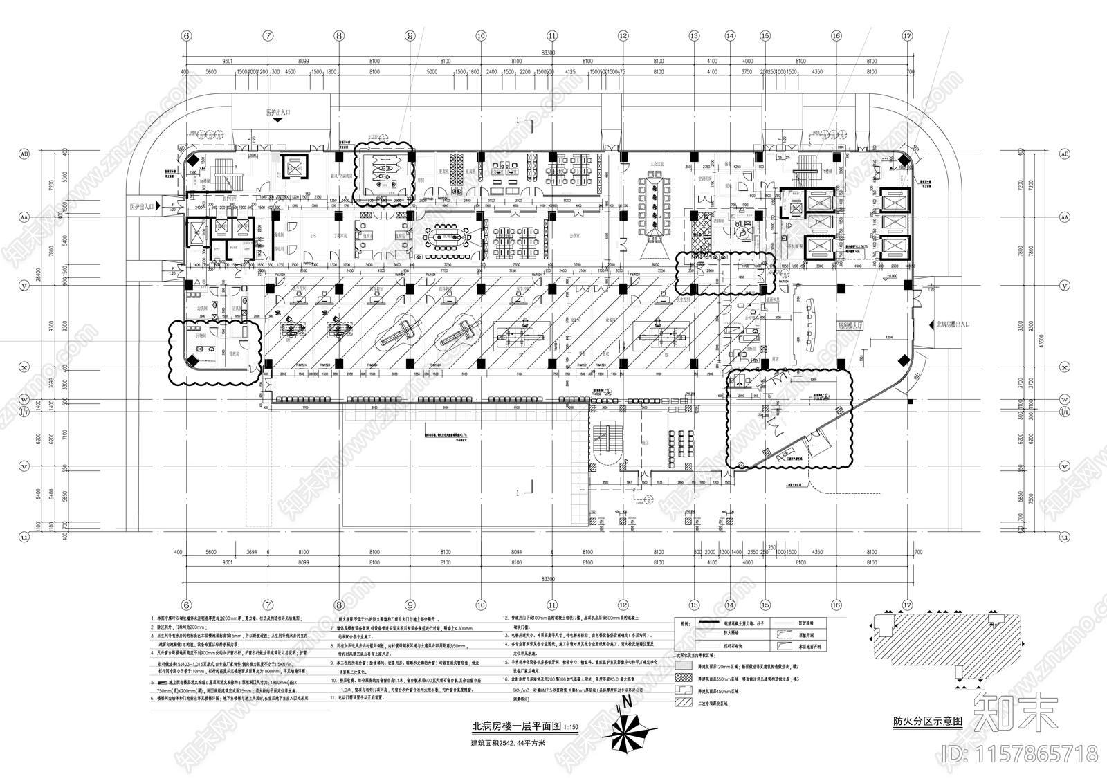 独立感染医院项目建筑cad施工图下载【ID:1157865718】