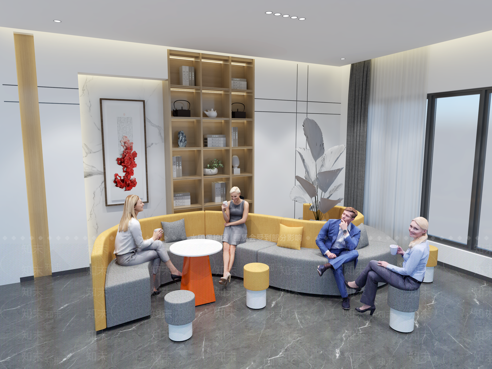 现代休闲区3D模型下载【ID:1157868050】