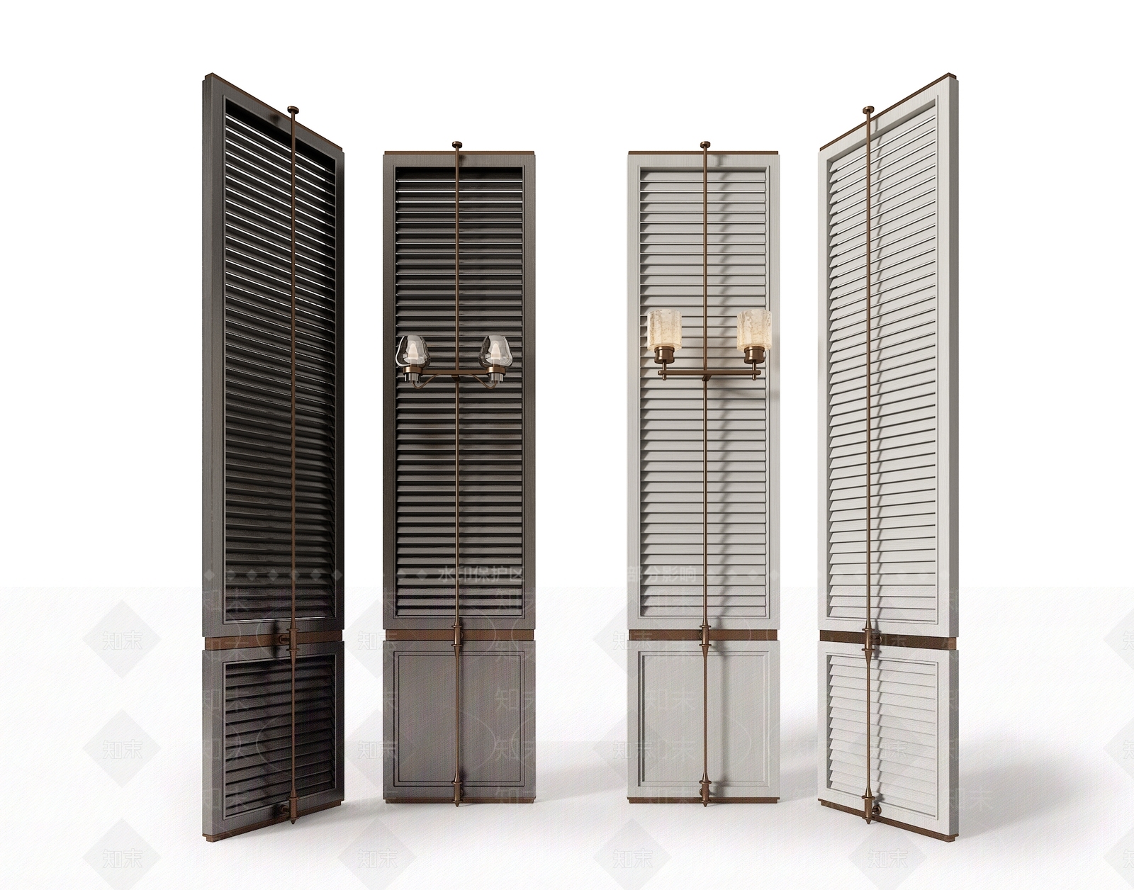 现代酒店屏风隔断组合SU模型下载【ID:1157868612】