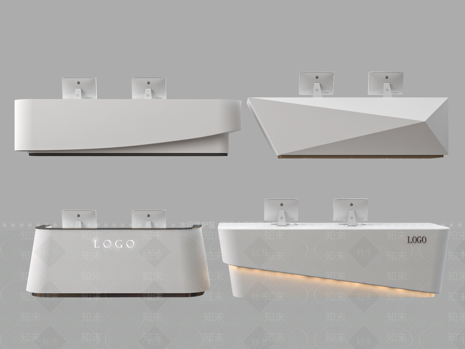 现代接待台3D模型下载【ID:1157870690】