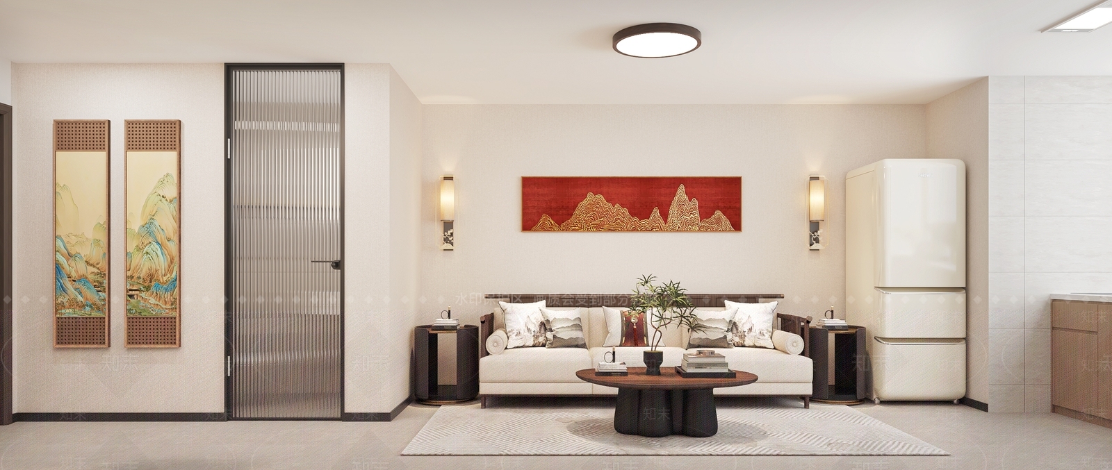 新中式风格公寓3D模型下载【ID:1157875913】