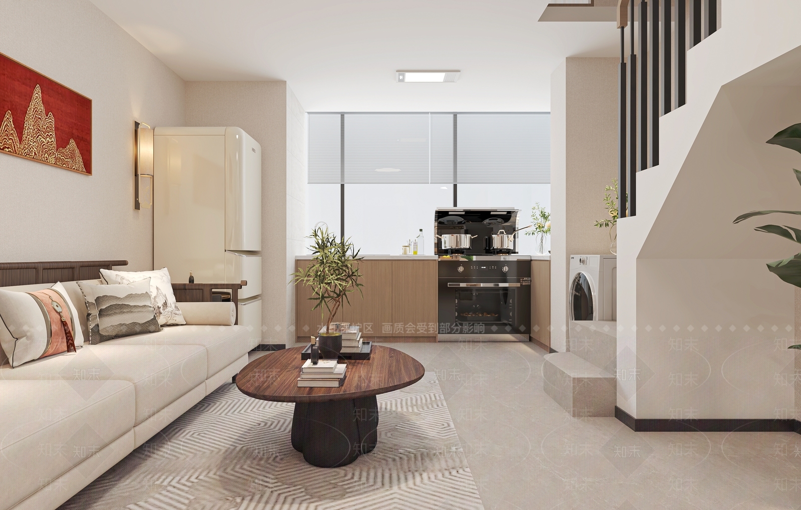 新中式风格公寓3D模型下载【ID:1157875913】