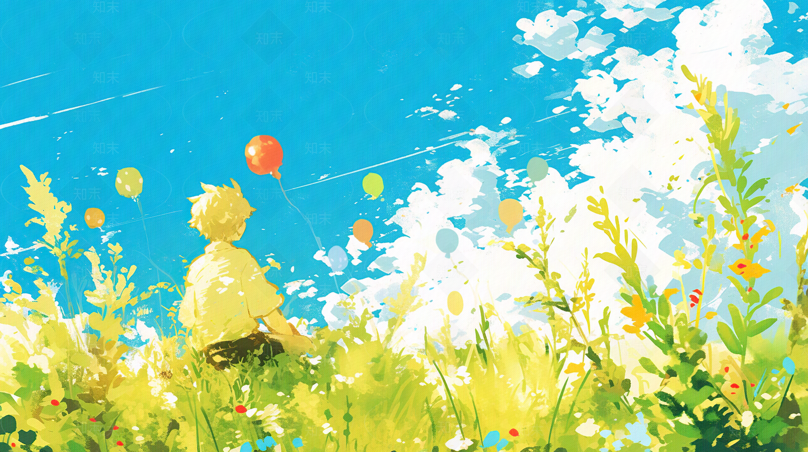 儿童清新风风景装饰画贴图下载【ID:1157877654】