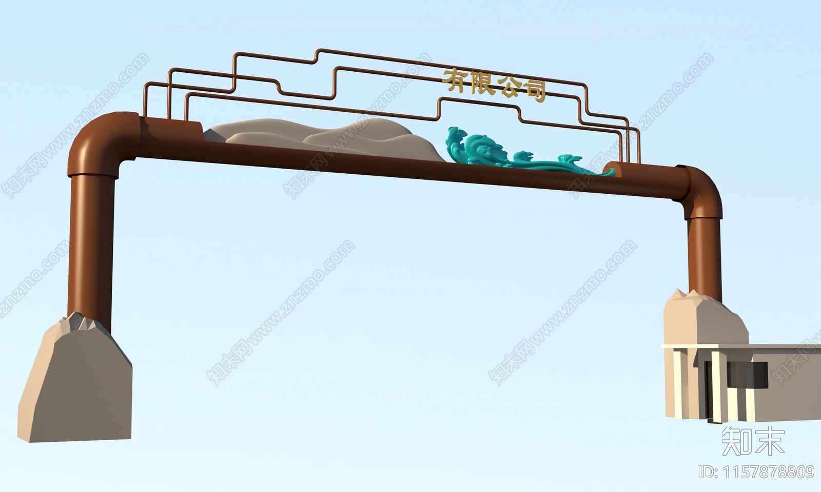 现代廊架3D模型下载【ID:1157878809】