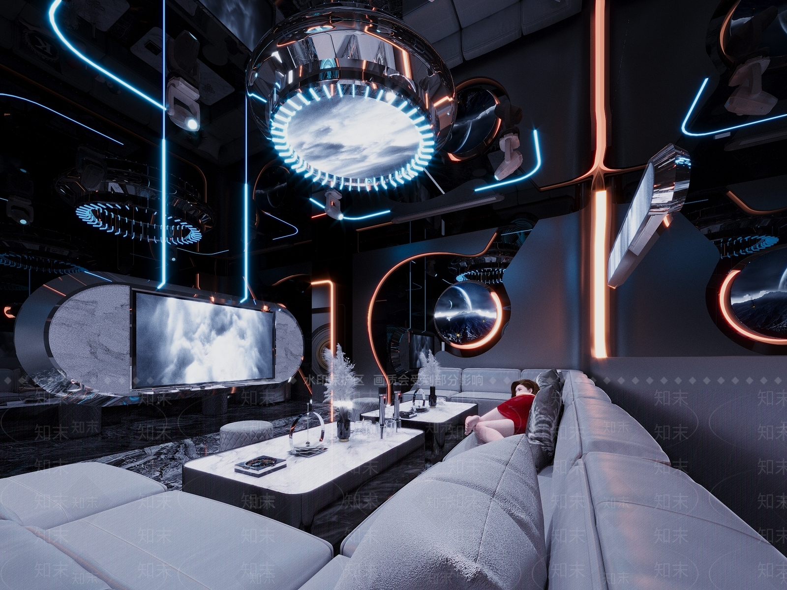 现代KTV包厢3D模型下载【ID:1157886592】