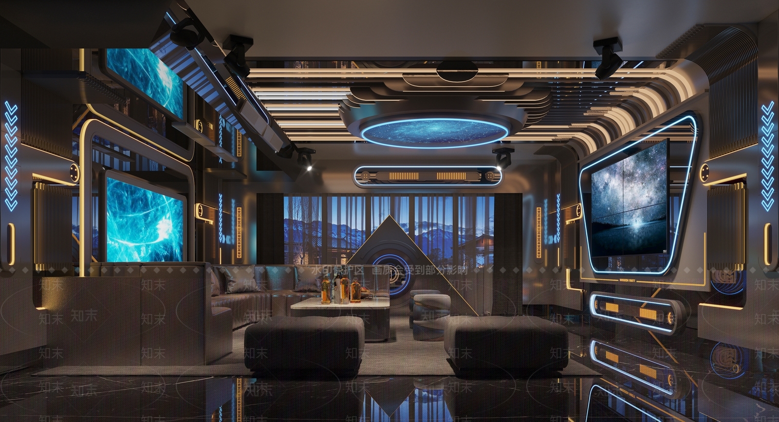 现代KTV包厢3D模型下载【ID:1157886873】