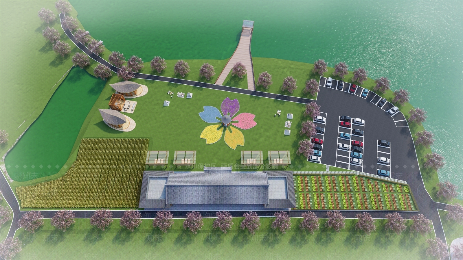 新中式农家乐SU模型下载【ID:1157889438】