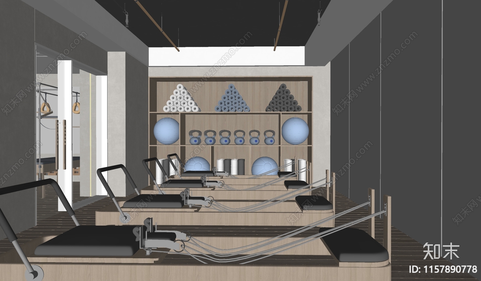 现代健身房SU模型下载【ID:1157890778】