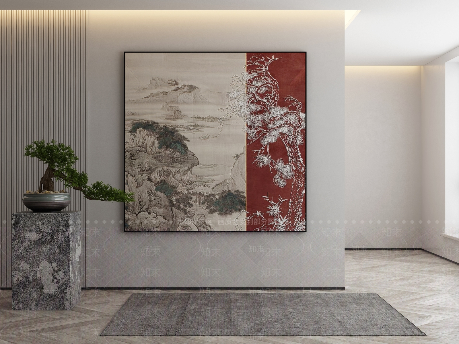 新中式画框SU模型精品下载_SketchUp模型_知末网