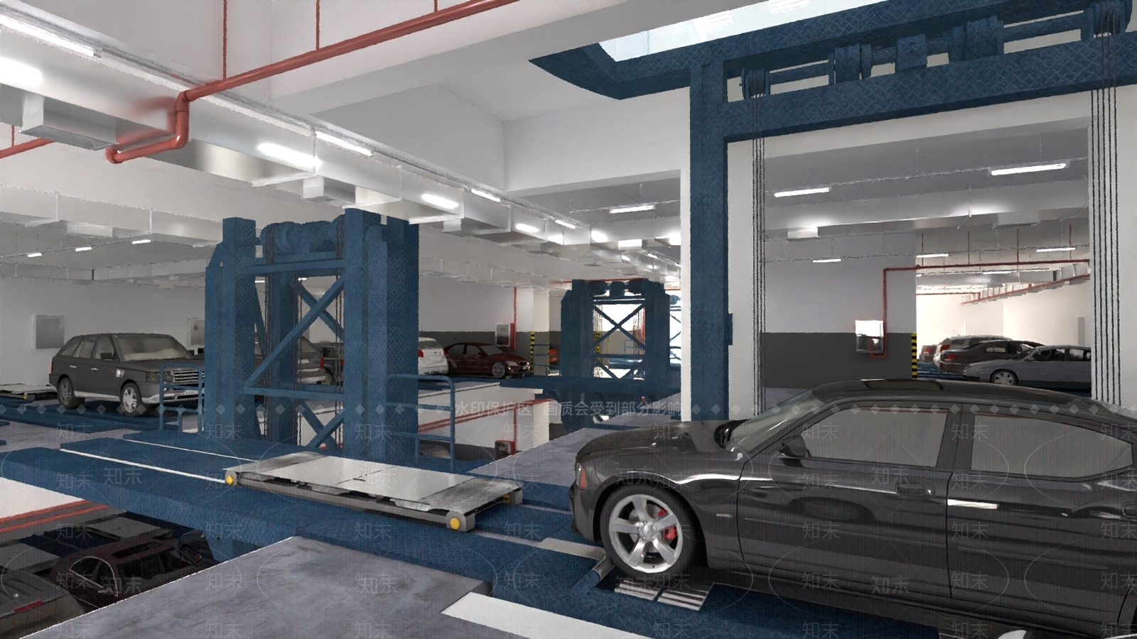 工业风停车场3D模型下载【ID:1157892932】
