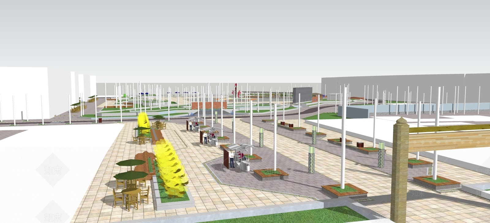 政府广场景观方案设计SU模型下载【ID:1157893743】