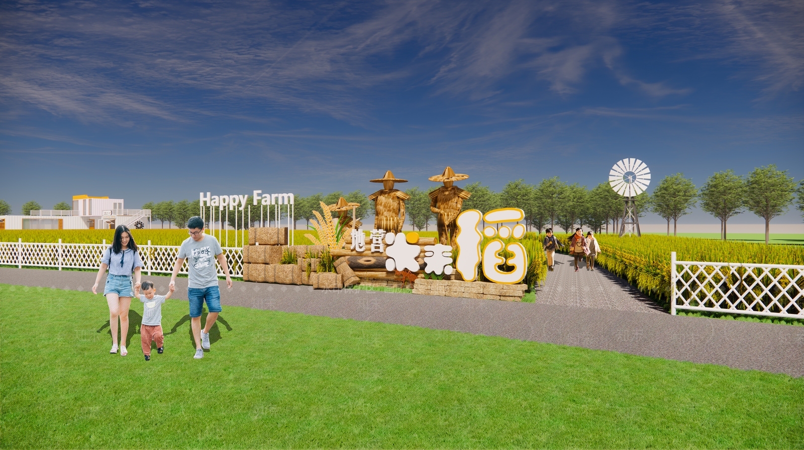 现代乡村景观小品SU模型下载【ID:1157902661】