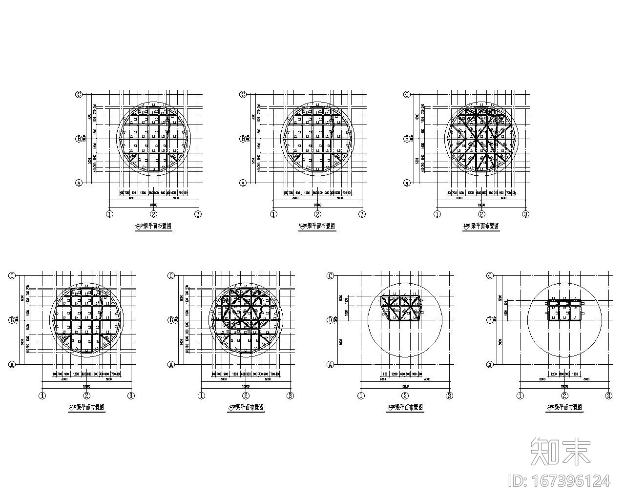某雕塑钢结构骨架结构施工图（CAD）cad施工图下载【ID:167396124】