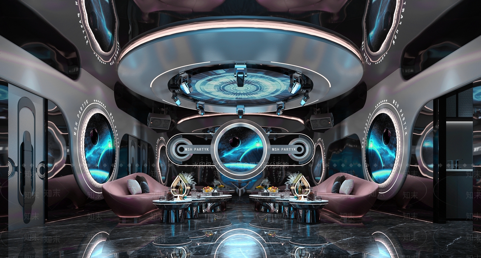 现代主题派对房3D模型下载【ID:1157905744】