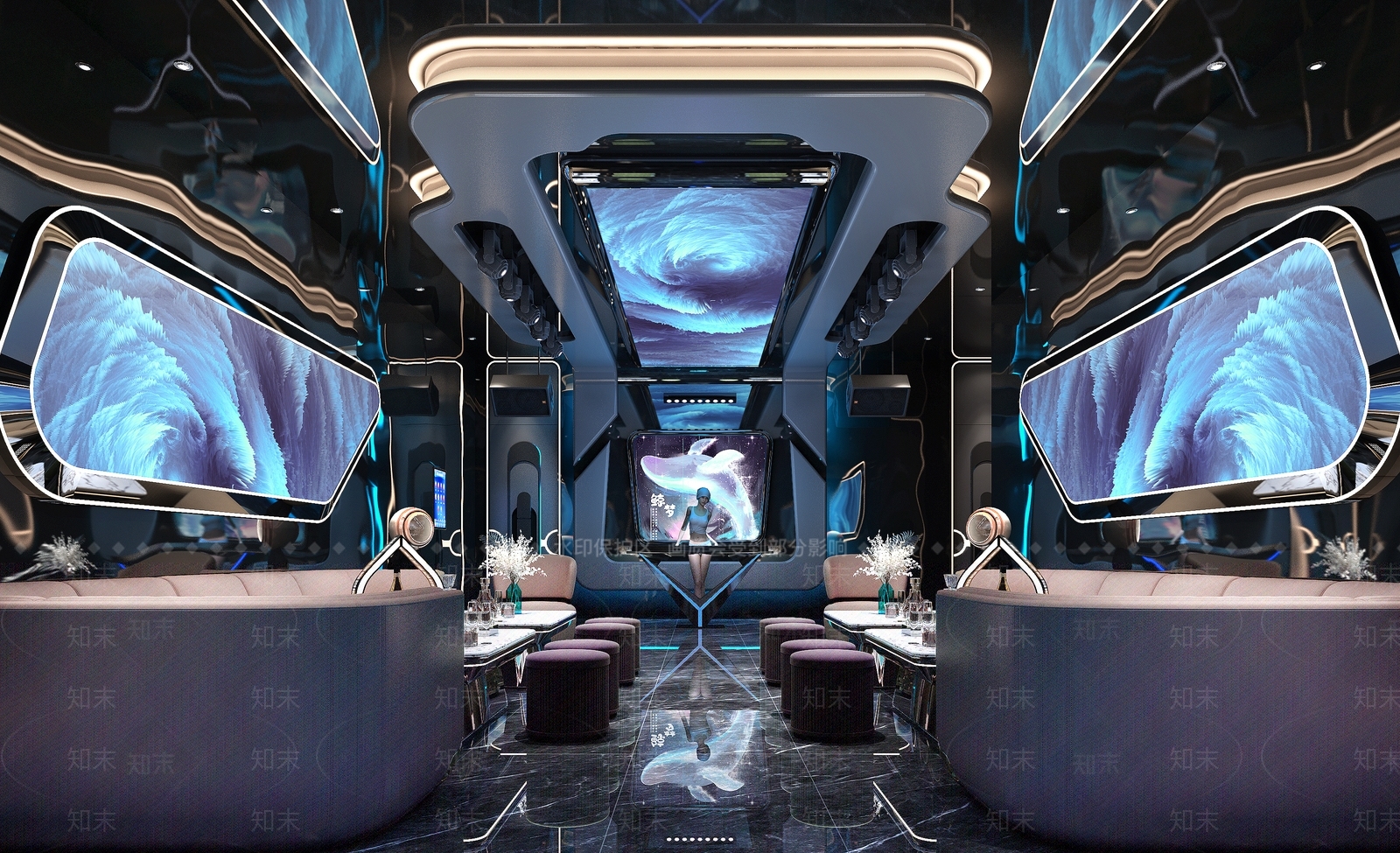 现代主题派对房3D模型下载【ID:1157905971】