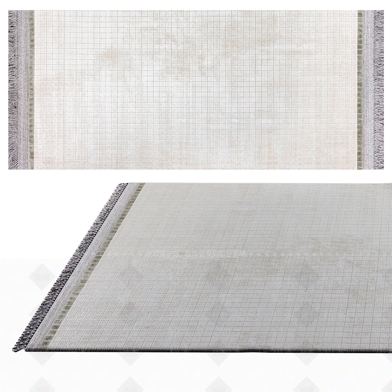 现代客厅地毯3D模型下载【ID:1157907388】