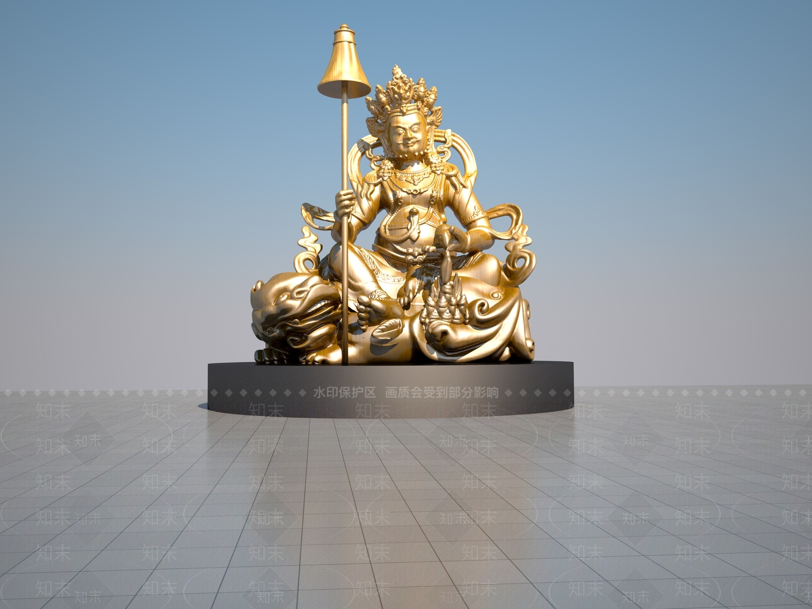 现代黄财神3D模型下载【ID:1157908367】