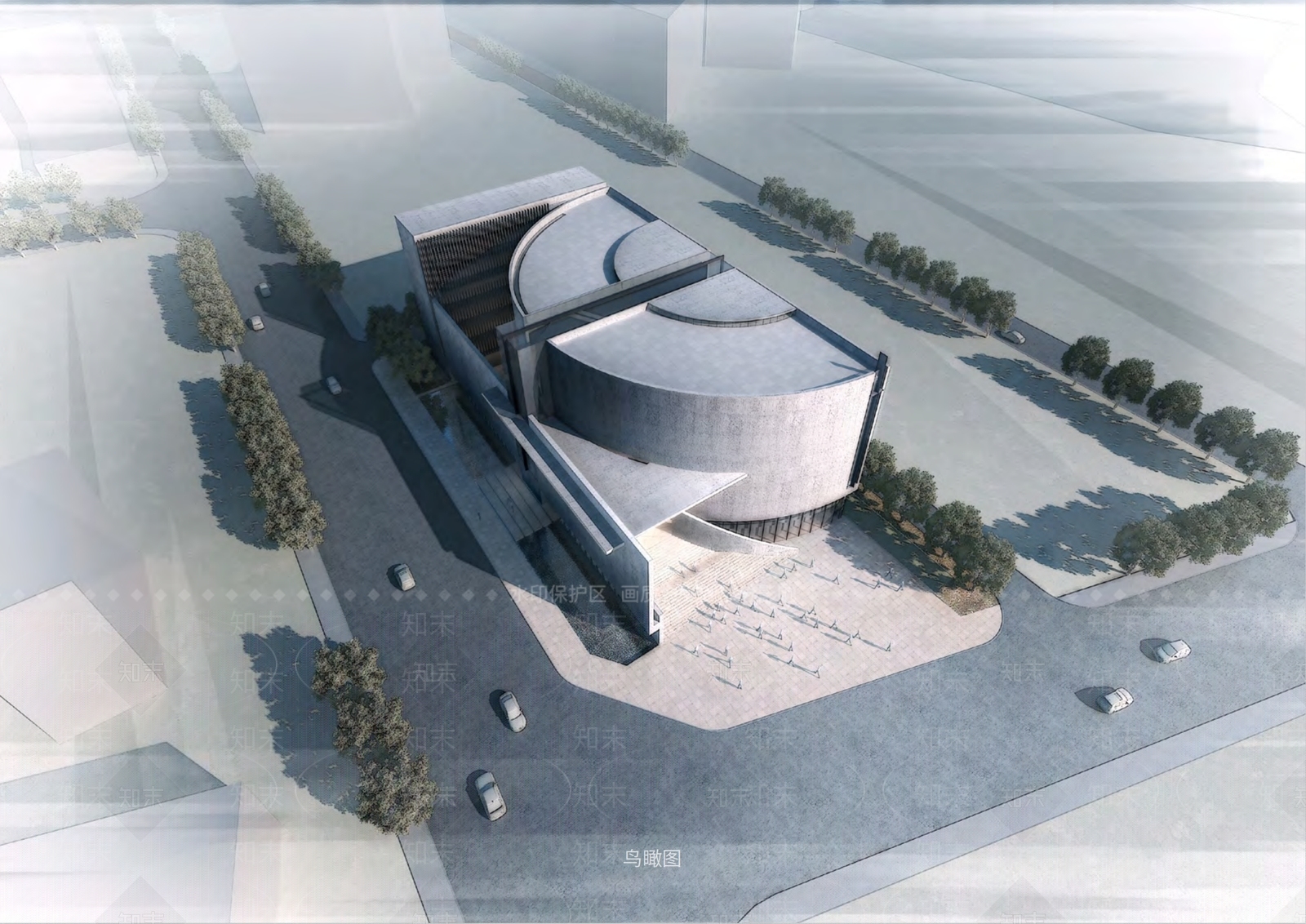 现代珠海市基督教珠海堂建筑SU模型下载【ID:1158099341】