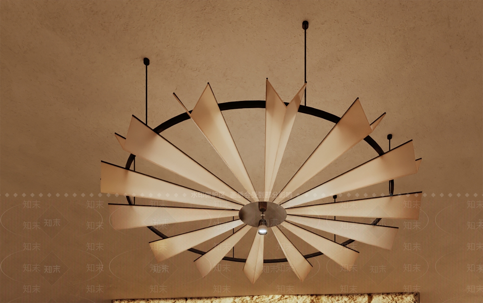 现代异形吊灯3D模型下载【ID:1157911935】