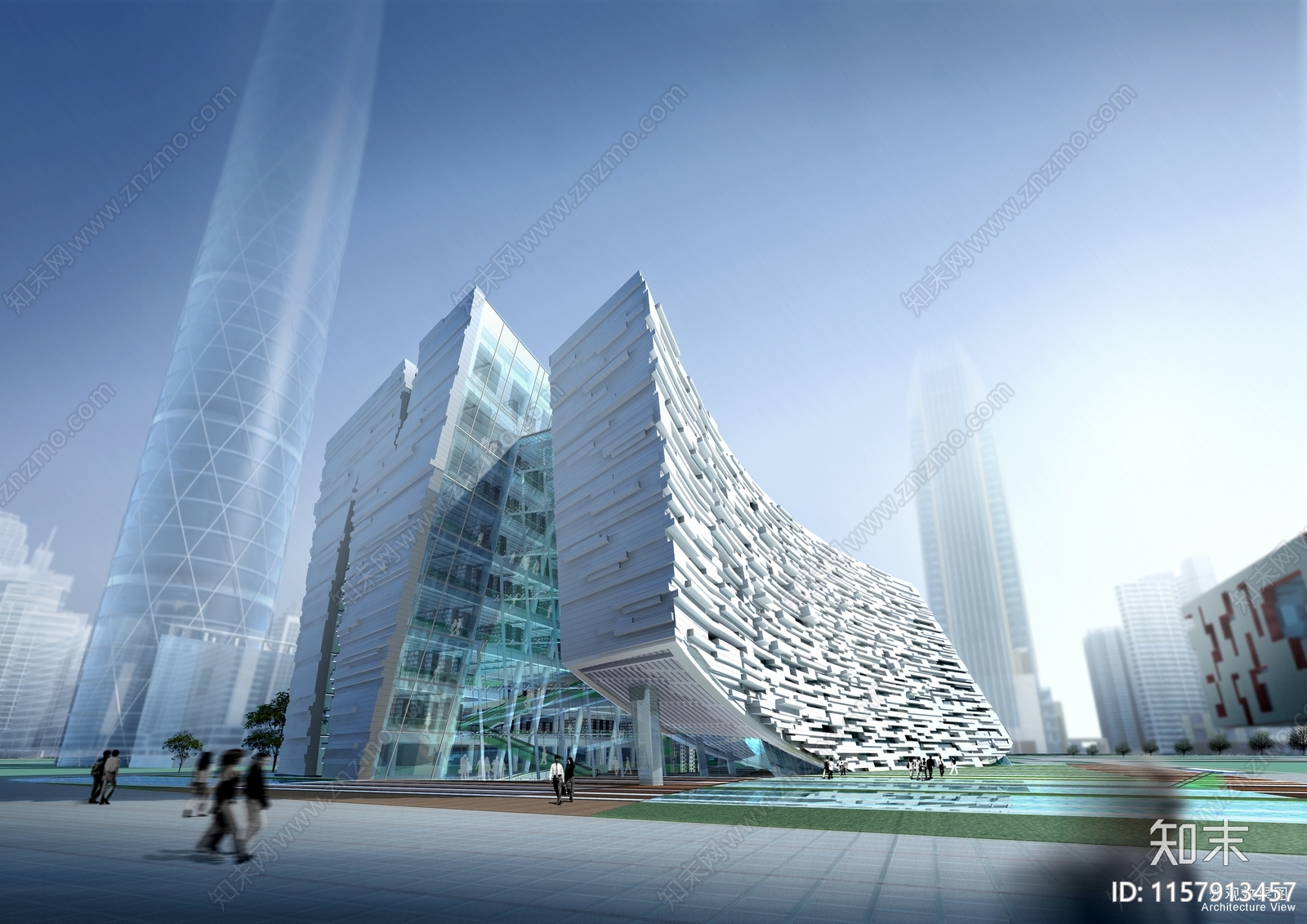 图书馆10层建筑方案设计图纸cad施工图下载【ID:1157913457】