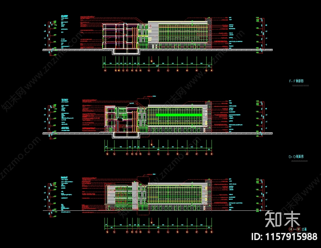 大学图书馆cad施工图下载【ID:1157915988】